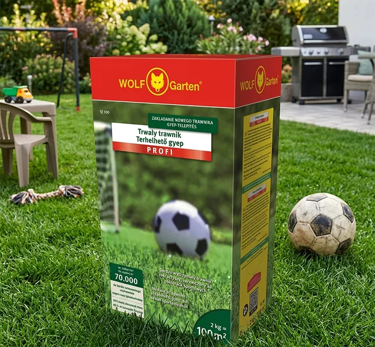 Mieszanka nasion traw WOLF-Garten Profi Trwałość i Odporność SJ 100 2 kg